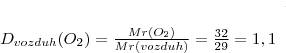 Обчислити відносну густину кисню за повітрям