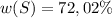 w(S)=72,02\%