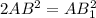 2AB^{2} = AB_{1}^{2}