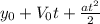 y_{0} + V _{0} t+ \frac{at ^{2} }{2}