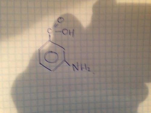 Напишите структурную формулу орто-аминобензойной кислоты