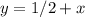 y=1/2+x