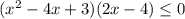 (x^2-4x+3)(2x-4) \leq 0