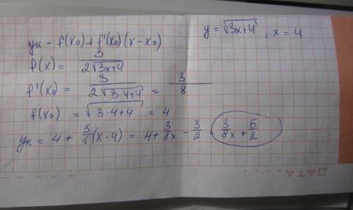 Найдите скорость изменения функции y=3 корня из 3x-4 в точке x=4