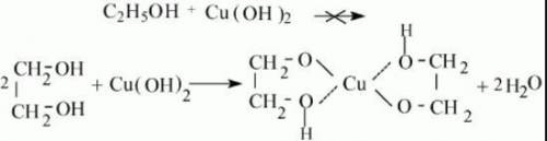 С, какой реакции можно различить растворы этандиола – 1,2 и этанола. напишите уравнение реакции.