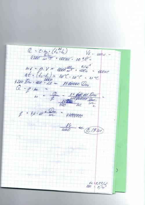 Сколько природного газа надо сжечь ,чтобы нагреть воду объёмом 100 л от 20гр до 40? считайте что всё