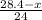 \frac{28.4 - x}{24}