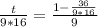 \frac{t}{9*16} = \frac{1- \frac{36}{9*16}}{9}