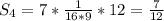 S _{4}=7* \frac{1}{16*9} *12= \frac{7}{12}