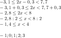 -3,1 \leq 2x-0,3