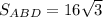 S_{ABD}=16\sqrt{3}