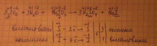 Решить методом электроного so2 + h2o+ naio3= h2so4 + nai