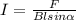 I= \frac{F}{Blsin \alpha }