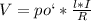 V=po`* \frac{l*I}{R}