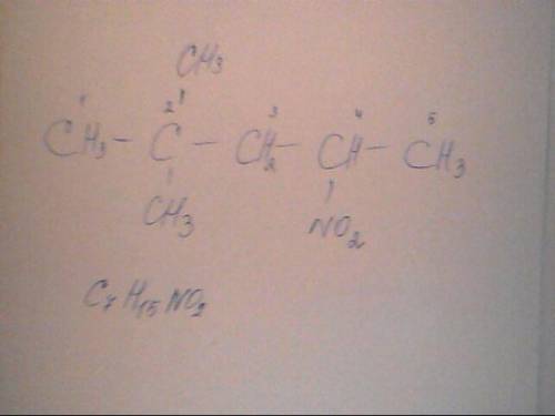 Подскажите ,какая формула 2,2-диметил ,4-нитропентан. )