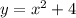 y=x^2+4