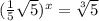 (\frac{1}{5}\sqrt{5})^x=\sqrt[3]{5}