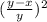 ( \frac{y-x}{y})^{2}