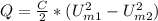 Q= \frac{C}{2} *(U_{m1}^{2}-U_{m2}^{2})