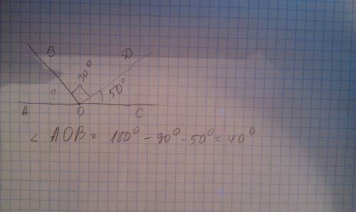 Углы аов и вос-смежные. луч do пенпендикулярен к лучу bo и делит угол вос на два угла. найдите угол