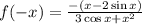 f(-x)=\frac{-(x-2\sin x)}{3\cos x+x^2}