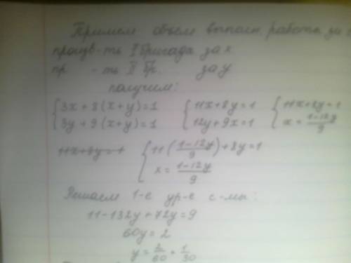 Бригада рабочих начали рыть траншею. через 3 дня к ним присоединилась вторая бригада, и им понадобил