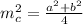 m_{c}^2=\frac{a^2+b^2}{4}\\&#10;