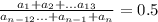 \frac{a_{1}+a_{2}+...a_{13}}{a_{n-12}...+a_{n-1}+a_{n}}=0.5