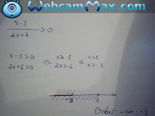 Решите неравенство,используя метод интервалов.x-1/2x+6> 0