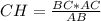 CH = \frac{BC*AC}{AB}