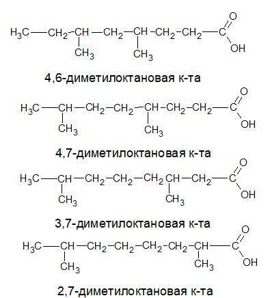 C10h20o2 составите изомеры 10 шт и название ихние