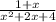 \frac{1+x}{ x^{2} +2x+4}