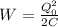 W= \frac{Q_{0}^2}{2C}