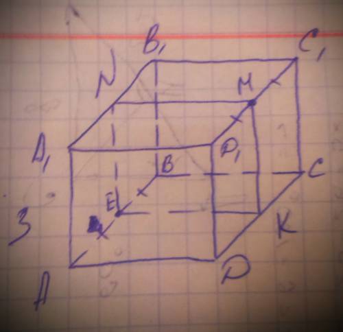 Основанием прямоугольного параллелепипеда abcda1b1c1d1 является квадрат abcd. точки е и м-середины р