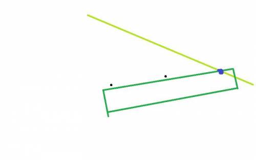 На плоскости даны точки a и b и не проходящая через них прямая l. построить точку пресечения прямых