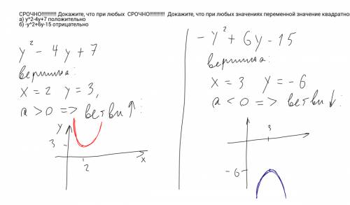 Докажите, что при любых ! докажите, что при любых значениях переменной значение квадратного трёхчлен