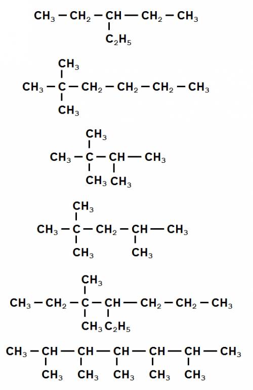 Напишите структурные формулы анкалов а)2,3,4,-триметил-3-изопропилпентан б)2,2,4,4-тетраметипентан