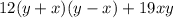 12(y+x)(y-x)+19xy