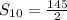 S_{10}= \frac{145}{2}