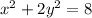 x^2+2y^2=8