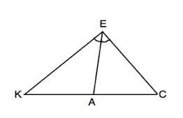 Втреугольнике екс еа-биссектриса.сравните отрезки ас и ес.