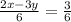 \frac{2x-3y}{6} = \frac{3}{6}