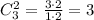 C_3^2=\frac{3\cdot 2}{1\cdot 2}=3