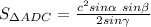 S_{\Delta ADC}=\frac{c^2sin\alpha\ sin\beta}{2sin\gamma}