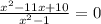 \frac{x^2-11x+10}{x^2-1}=0