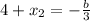 4+x_2=- \frac{b}{3}