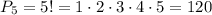 P_5=5!=1\cdot 2\cdot 3\cdot 4\cdot 5=120