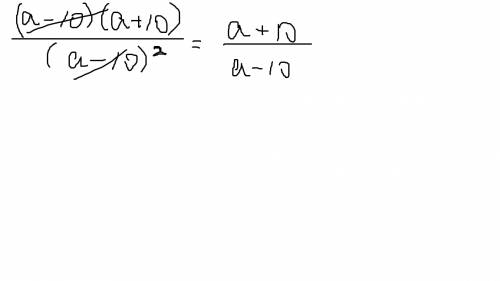 Сократите дробь a^2-100/a^2-20a+100 (^-степень, /- дробная черта)