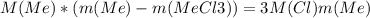 M(Me)*(m(Me)-m(MeCl3))=3M(Cl)m(Me)