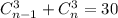 C_{n-1}^{3}+C_{n}^3=30